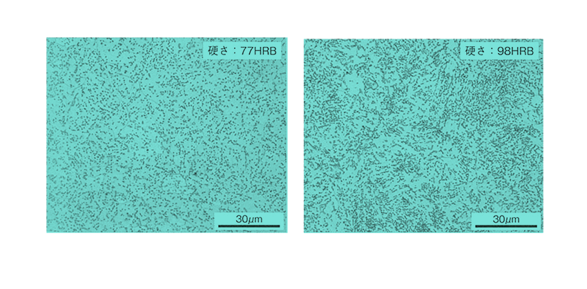 DEGREE OF SPHERONIZATION AND HARDNESS OF SCM435