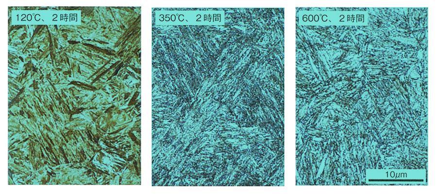 焼入焼戻ししたSCM435の顕微鏡組織